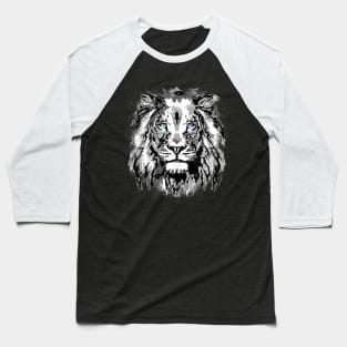 White Lion Head - Realistic Lion Eyes Baseball T-Shirt